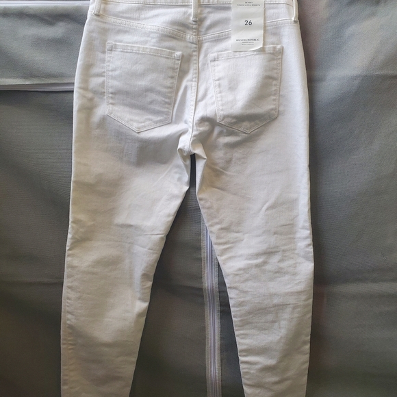 NWT Banana Republic Stay White Denim Mid Rise Skinny Jeans - Picture 6 of 9